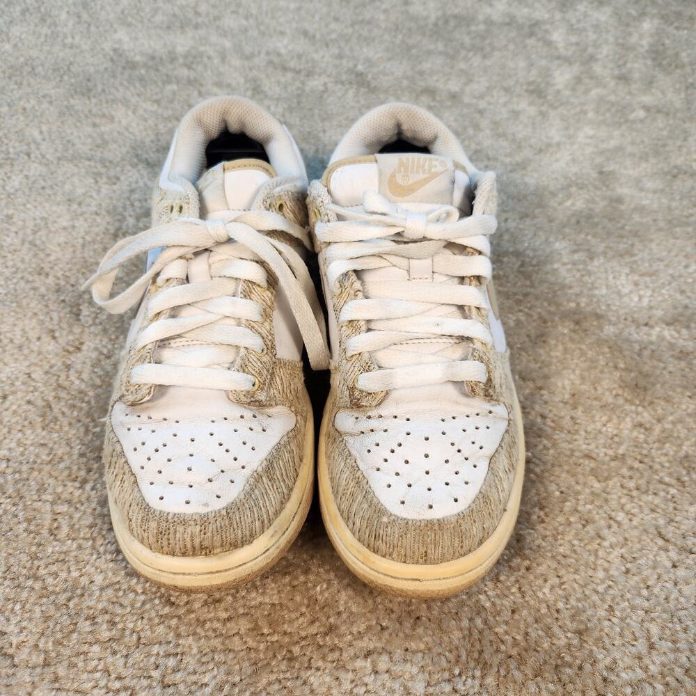 Vintage Nike Dunk Low Oatmeal Linen Womens Size 7 309324-221 - Picture 3 of 10